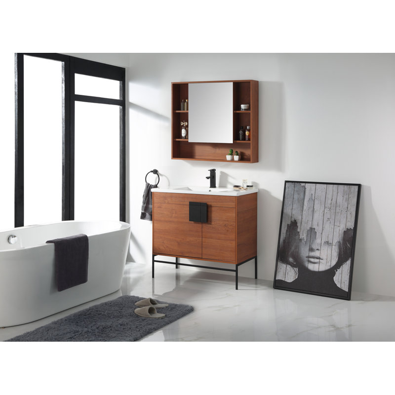 AllModern Lee 34'' W 30'' H Surface Mount Framed Medicine with